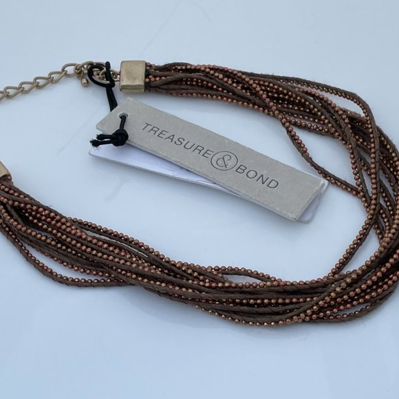 Treasure & Bond Necklaces Gold plated multi rows B - Picture 6 of 6